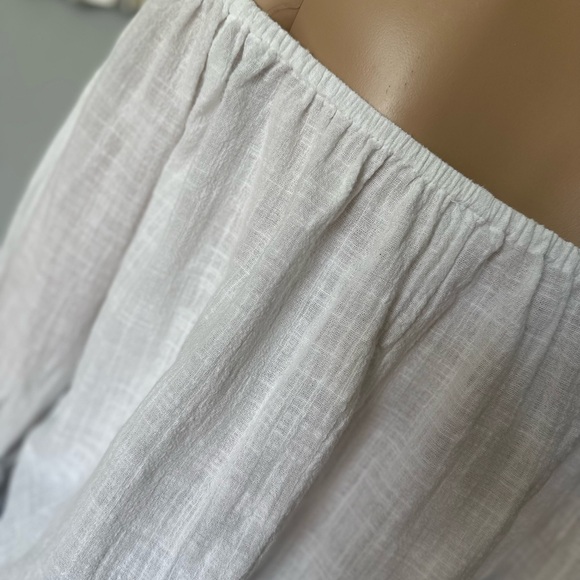 NWT Cotton On Off The Shoulder Linen Top - Picture 5 of 13